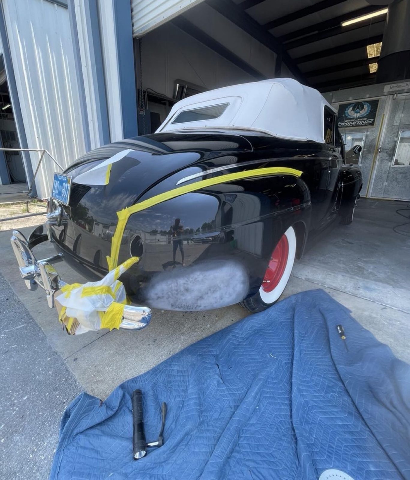 1940 Ford in primer and tape